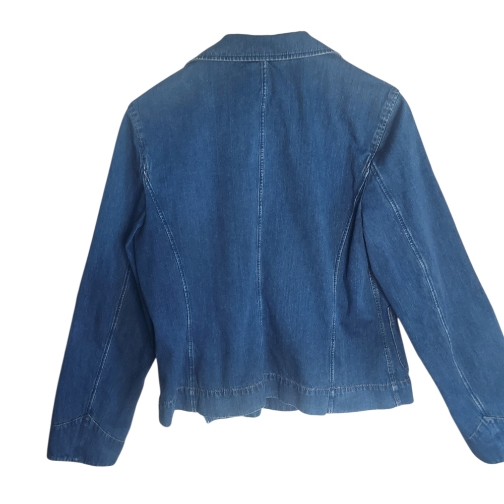 Vintage 90's Ralph Lauren Double-Breasted Denim Jacket Blazer - Picture 3 of 5